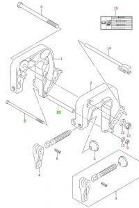 Suzuki Marine Suzuki DF4,DF5.DF6 Clamp bracket Bolt (click for enlarged image)